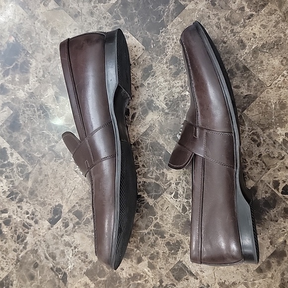 PRADA Brown Genuine Leather Men's Loafer's 8.5 - Picture 7 of 9